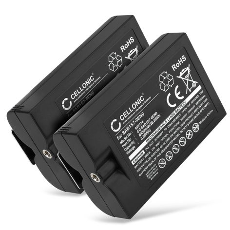 2x Battery for Ring Spotlight Cam; Peephole Cam; Stick Up Cam Battery (6400mAh, 3.65V) from CELLONIC