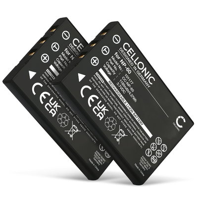 2x Battery for Traveler HD 10XI, DV-5000, HD 10X, DV-5000 HD, DC-5300, DC-6300, DV-5070 1180mAh from CELLONIC