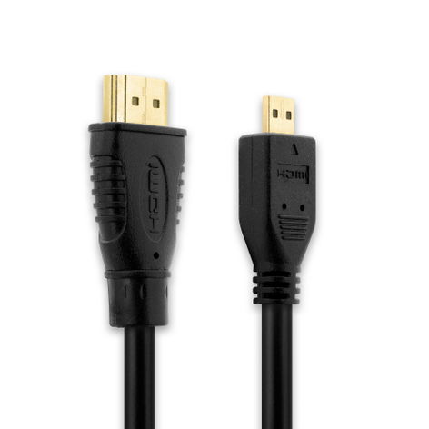 Micro HDMI Type D to HDMI (Type A) Cable 3m for Leica D-LUX (Typ 109), 7; Q (Typ 116) from subtel