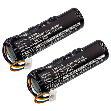 2x 010-10806-20 Battery for Garmin Astro DC20, DC30, DC40, Dog Tracking 3400mAh Battery Replacement 010-10806-20