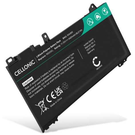 Battery for HP ProBook 430 G6, 430 Gen 7, 440 Gen 6, 440 Gen 7 RE03XL (3400mAh, 11.55V) from CELLONIC