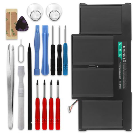 Battery for Apple MacBook Air 13 - A1369 - Late 2010, Mid-2011 661-7474/A1377/A1405 (4800mAh, 7.4V) + Tool-kit from CELLONIC