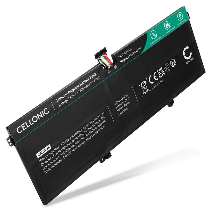Battery for Lenovo Yoga C930-13IKB 7.68V 7600mAh from CELLONIC