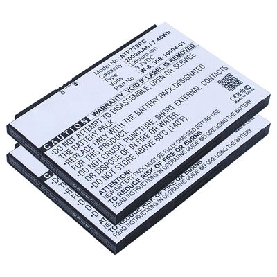 2x Battery for Netgear AirCard 810, 810S, 790S, 790, 779S, AC790S, AC779S, Fuse 779, NTGR779ABB W-7, -7a, -7b, -8a (2000mAh, 3.7V) from CELLONIC