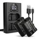2x Battery (2000mAh, 7V) + Dual Charger