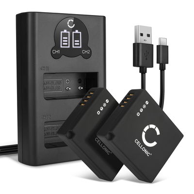2x CELLONIC Camera Battery for Leica D-LUX Typ 109, Leica D-LUX 7 Replacement BP-DC15 BP-DC15-E BP-DC15-TK BP-DC15-U Battery 730mAh Backup + Dual Charger BC-DC15 BC-DC15-E