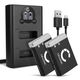 2x Battery (1010mAh, 3.6V) + Dual Charger