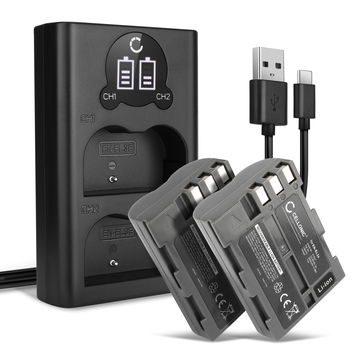 2x CELLONIC Camera Battery for Nikon D90 D700 D300 D900 D100 D200 D300S D50 D70 D70s D80 Replacement EN-EL3a EN-EL3e EN-EL3 Battery 2000mAh Backup + Dual Charger MH-18a