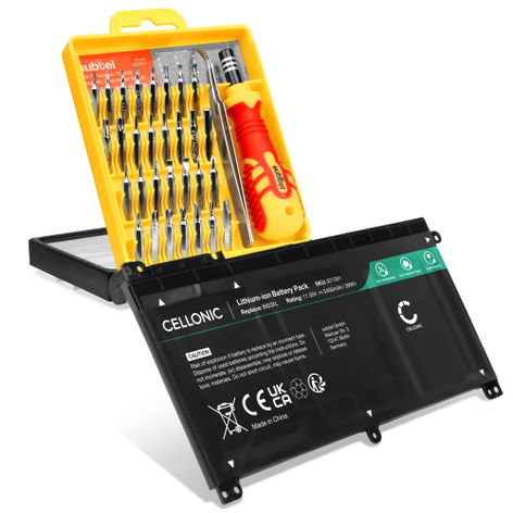 Battery for HP Pavilion X360, M3-U; Stream 14; Omen 15T-AX BI03XL, ON03XL (3400mAh, 11.55V) + Tool-kit from subtel