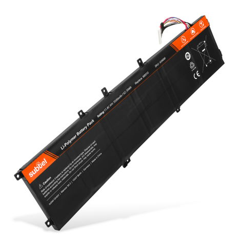 Battery for Dell XPS 15 9530, 7590, 9560, 9550; Precision 5520 1P6KD/4GVGH (5500mAh, 11.4V) from subtel