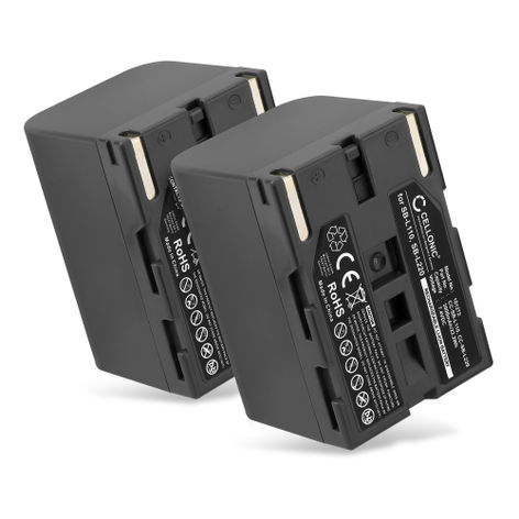 2x Battery for Medion MD9035; MD9090; MD41859; MD9021; MD9069 SB-L110 SB-L220 SB-LS110 (3000mAh, 7.4V) from CELLONIC