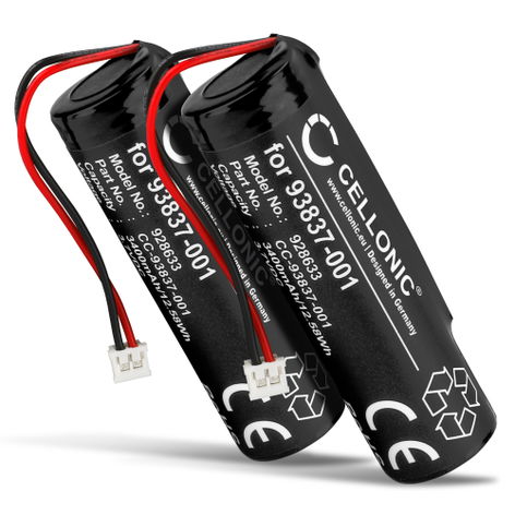 2x Battery for Wahl Super Taper Cordless; Cordless Magic Clip (3400mAh, 3.7V) from CELLONIC