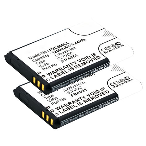2x Battery for AVM Fritz!Fon C6 DECT, C6 312BAT026, FRA051 (1200mAh, 3.7V) from CELLONIC