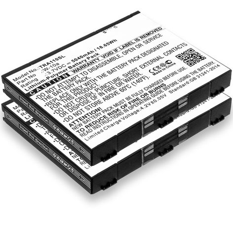 2x Battery for Netgear NightHawk M2; MR2100 W-10a (5040mAh, 3.7V) from subtel