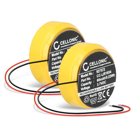 2x Battery for Bose SoundSport Wireless, Pulse CP1654, LIR1654 (60mAh, 3.7V) from subtel