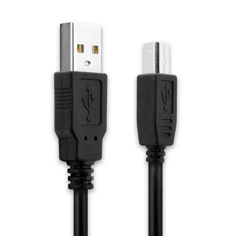 USB-A to USB-B Data Cable 3m for auna MIC-900-RD; MIC-900B; MIC-900BL from subtel