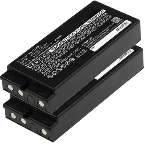 2x Battery for Ikusi IK3 transmitters; IK4; T70/3; T70/4; T70/8 BT24IK, 2305271, BT20K (2500mAh, 4.8V) from CELLONIC