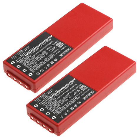 2x Battery for HBC Radiomatic Spectrum 2, 3; BA213020; BA214061; FUB10AA (2000mAh, 6V) from CELLONIC