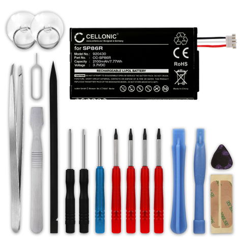 Battery for Sony PSV2000; PS Vita 2007; PCH-2007 SP86R (2100mAh, 3.7V) + Tool-kit from subtel