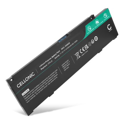 Battery for Dell G3 3590, 15 3590, 3779; G5 5590; G7 7590, 7790 266J9 (4100mAh, 11.4V) from CELLONIC
