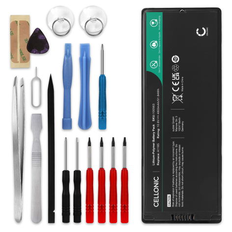 Battery for Apple MacBook 13 - A1181 - Early 2009, Late 2006 661-3958/661-4254/661-4413/A1185 (4800mAh, 10.8V) + Tool-kit from subtel