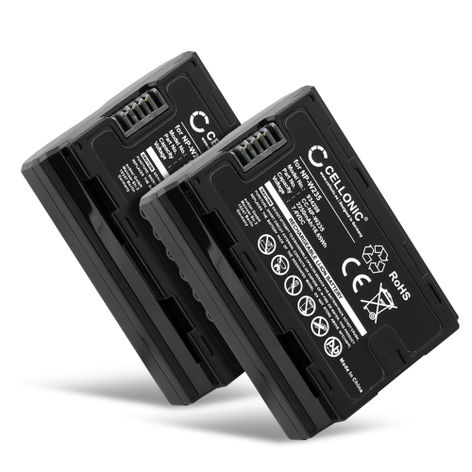 2x Battery for FujiFilm GFX100 II; GFX100S; GFX 50S II; X-H2 (2250mAh, 7.2V) from CELLONIC