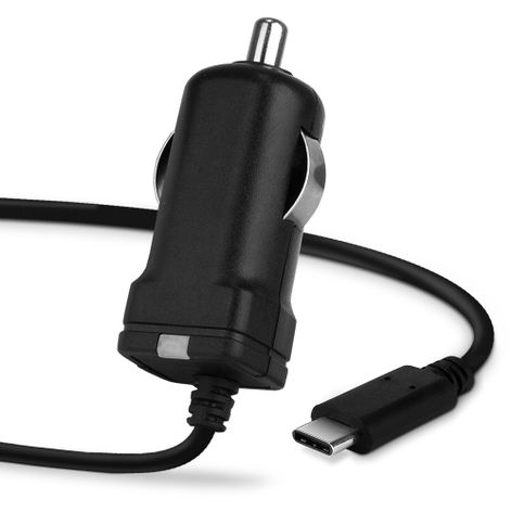 USB-C (Type-C) Car Charger for Fairphone 6; 5; 4; 3, 3 Plus; 2; 1 – 12V / 24V Cigarette Lighter Adapter from subtel. Cable length: 1.1m.