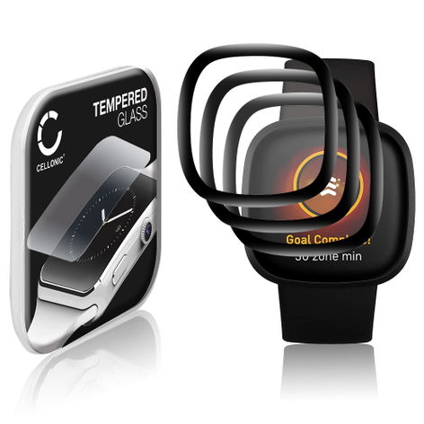 3x Screen Protector for FitBit Versa 3; Sense – PMMA from CELLONIC