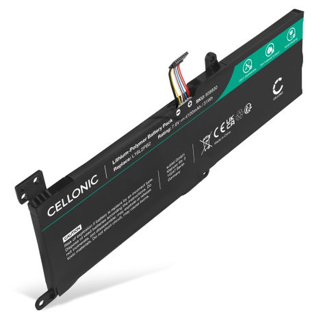 Battery for Lenovo IdeaPad 320; V15 ADA, IIL, IWL; V14 ADA L16M2PB2 L17L2PF1 L16S2PB1 (4100mAh, 7.6V) from CELLONIC