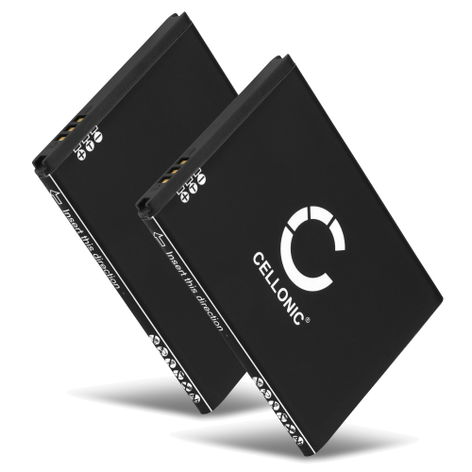 2x Battery for Samsung GT-B7510 Galaxy Pro; GT-S5660 Galaxy Gio Li-Ion 3.7V (1350mAh, 3.7V) from CELLONIC