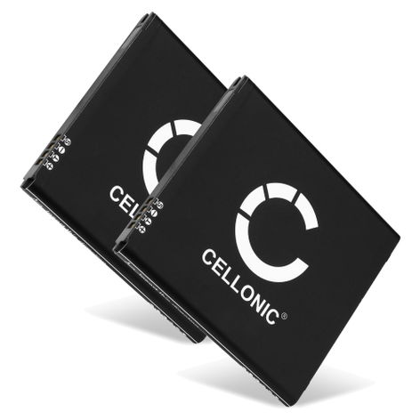 2x Battery for Samsung Galaxy Grand Prime SM-G530H EB-BG530BBE, EB-BG531BBE (2400mAh, 3.8V) from CELLONIC