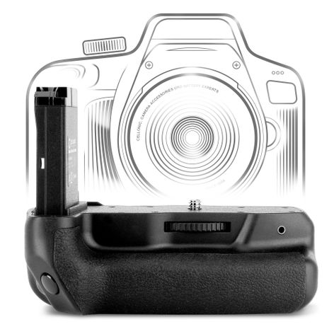 BG-1X Battery Grip for Canon EOS 77D, 800D, 9000D, Kiss X9i, Rebel T7i – Vertical Portrait Grip for LP-E17 Batteries from CELLONIC