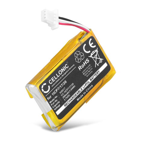 Battery for Google Nest Hello (NC5100US) Nest 1ICP7/17/26 (280mAh, 3.7V) from CELLONIC
