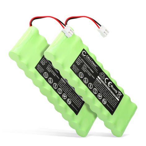 2x Battery for Roto RT2-SF G2, G3, G4 GP210AAHCB10BMX, 2412-3011, GPRHC212B206 (1800mAh, 12V) from CELLONIC