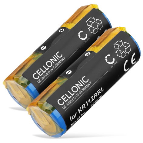 2x Battery for Philips HS8020; HS8060; HS8420; HS8440; HS8460; HS8070 KR112RRL (650mAh, 3.7V) from CELLONIC