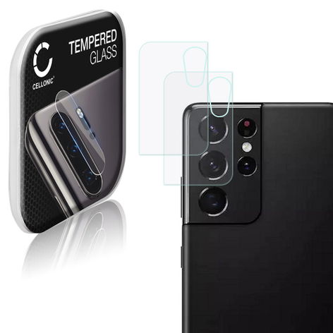 2x Lens Protector for Samsung Galaxy S21 Ultra (SM-G998) – Glass (9H hardness) from CELLONIC