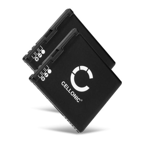 2x Battery for Switel M270, M270 Mapa; M270D Mapa BL-5K (1000mAh, 3.7V) from CELLONIC