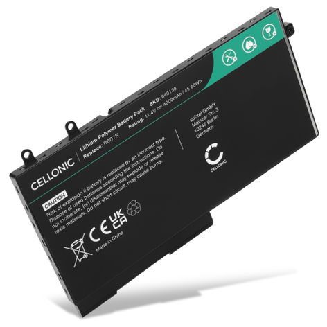 Battery for Dell Precision 3550, 3541; Inspiron 7506, 7591 (4000mAh, 11.4V) from CELLONIC