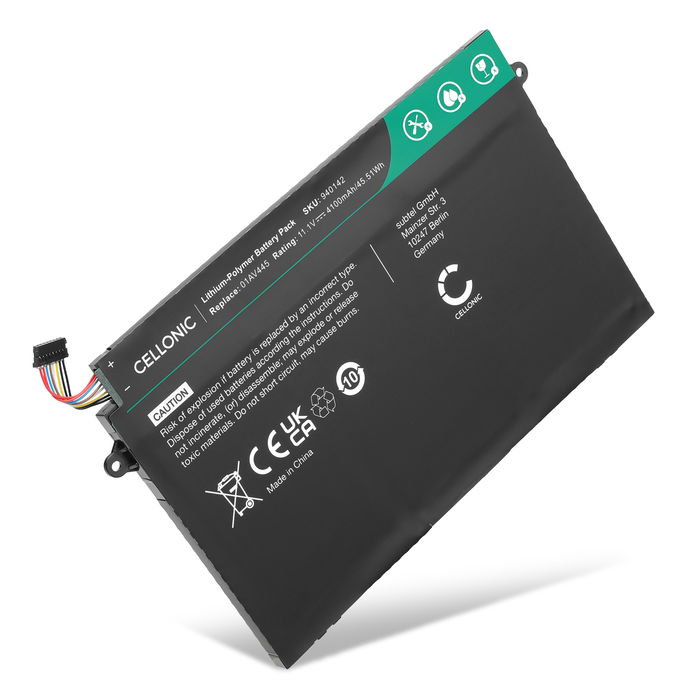 Battery for Lenovo ThinkPad E590, L580, E490, L490, E485, 01AV463, 01AV445, L17L3P52 11.1V 4100mAh from CELLONIC