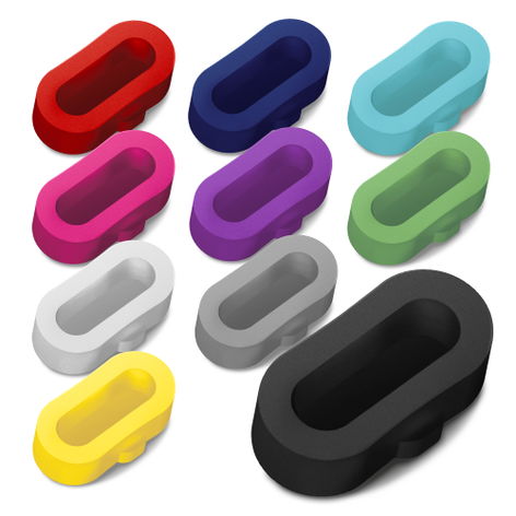 10x Dust Plugs for Garmin Forerunner 55, 255, 955; Fenix 7; Venu 2 – Multicoloured, Silicone from subtel