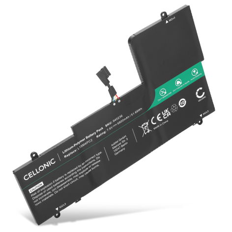 Battery for Lenovo Yoga 710-14IKB, 710-14ISK, 710-15IKB L15M4PC2 (6800mAh, 7.6V) from CELLONIC