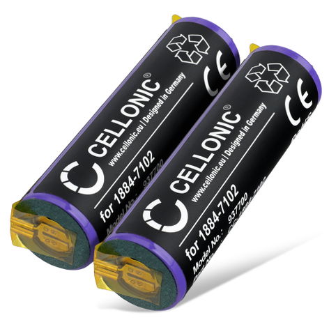 2x Battery for Ermila Motion; Moser Ermila Motion 1885, 1884 1884-7102 (1800mAh, 3.2V) from CELLONIC