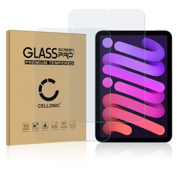 2x CELLONIC Screen Protector for Apple iPad Mini 6 (2021) - A2568 Tablet Screen Cover Film - 2.5D 0,33mm Full Glue 9H Tempered Glass Display Screen Guard Crystal Clear
