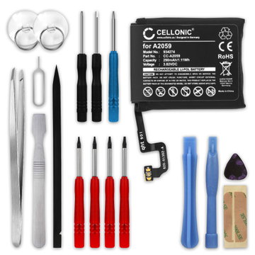 A2059 Battery for Apple Watch 4 - 44mm Sport Fitness Tracker Smartwatch Battery Replacement - 290mAh 3.82V Lithium Polymer + Tool-kit 17pcs