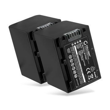 2x NP-FV100A NP-FV70A NP-FV90A NP-FV50A Battery for Sony FDR-AX100 FDR-AX53 FDR-AX700 HXR-NX80 HDR-CX625 CX450 2050mAh Camera Battery Replacement