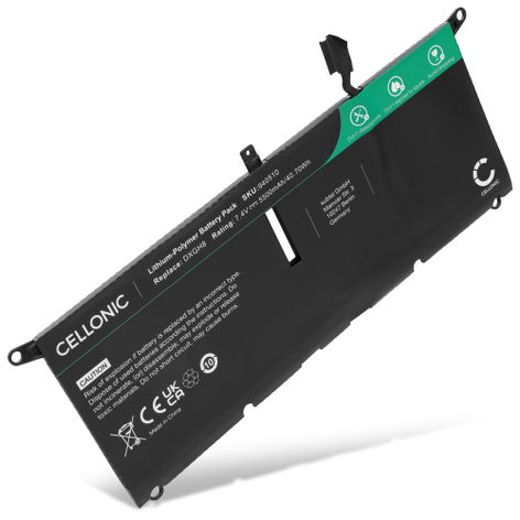 Battery for Dell XPS 13 9370, 9380; Inspiron 13 5390, 5391 DXGH8,0H754V,G8VCF (5500mAh, 7.4V) from CELLONIC