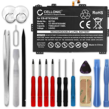 EB-BT835ABE, GH43-04830A Battery for Samsung SM-T830 Galaxy Tab S4, SM-T835 Galaxy Tab S4 LTE Tablet Battery Replacement - 7300mAh + Tool-kit 17pcs