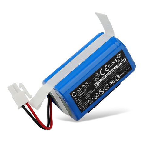 Battery for Dibea GT100; GT200; TF100; ECOVACS Deebot N79S; Silvercrest SSR1 (2600mAh, 14.8V) from CELLONIC