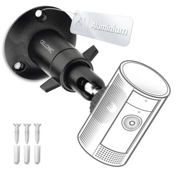Camera Bracket Mount for Arlo Pro 4, Pro 3, Pro 2, Pro / Ultra 2, Ultra, Ultra 4k / Go / Essential / Light 1/4" Inch Thread 360° Swivel Ring Camera Mounting Bracket CCTV Security Spotlight Cam Mount - Indoor & Outdoor