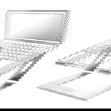 CELLONIC Universal Laptop Stand for Desk - Lightweight Aluminium Ergonomic Cooling Computer Riser Tray - Fits All Laptop & Notebook Types